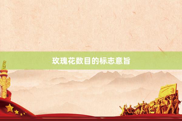玫瑰花数目的标志意旨